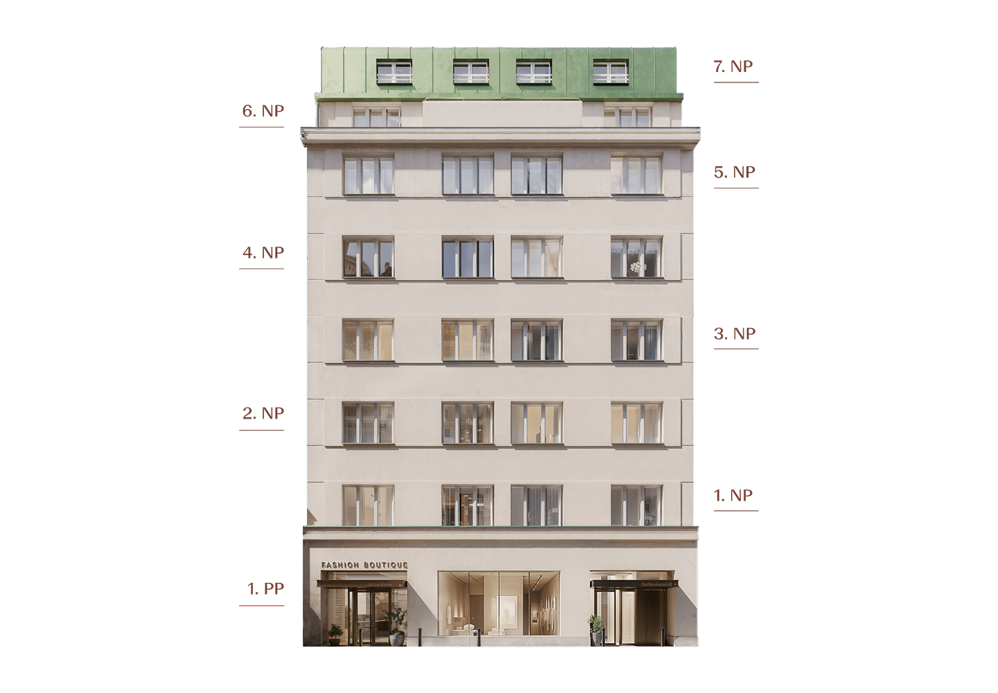 Jeruzalémská 4 — výběr podlaží